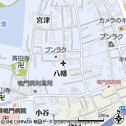 徳島県鳴門市撫養町黒崎八幡88-9周辺の地図
