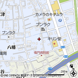 徳島県鳴門市撫養町黒崎八幡57周辺の地図