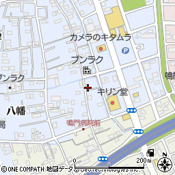 徳島県鳴門市撫養町黒崎八幡5周辺の地図