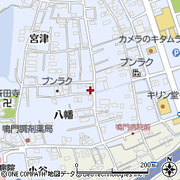 徳島県鳴門市撫養町黒崎八幡85周辺の地図