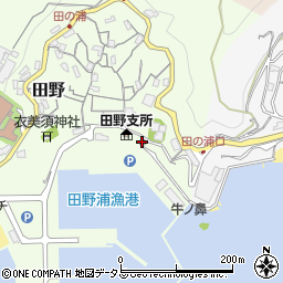 田野自治会館周辺の地図