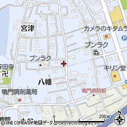 徳島県鳴門市撫養町黒崎八幡85-4周辺の地図