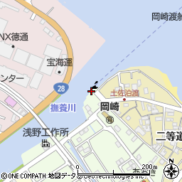 鳴門市役所　都市建設部・岡崎渡船周辺の地図