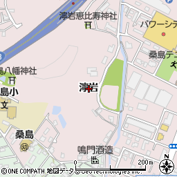 徳島県鳴門市撫養町大桑島濘岩周辺の地図
