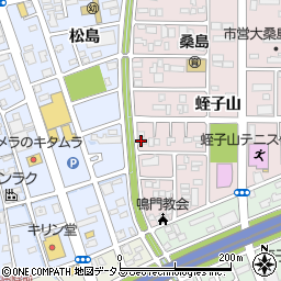 徳島県鳴門市撫養町大桑島蛭子山107-3周辺の地図