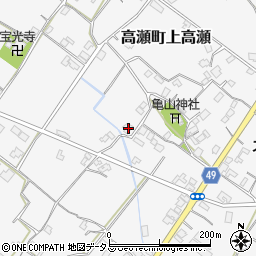 香川県三豊市高瀬町上高瀬1883周辺の地図