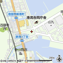 山口県岩国市新港町周辺の地図