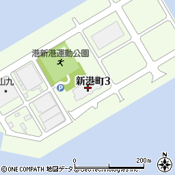 山九株式会社　新港県営上屋周辺の地図