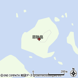 恩馳島周辺の地図