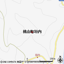 和歌山県紀の川市桃山町垣内周辺の地図