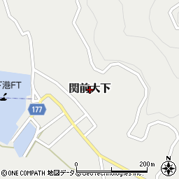 愛媛県今治市関前大下周辺の地図
