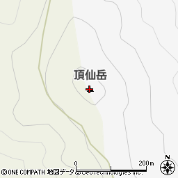 頂仙岳周辺の地図
