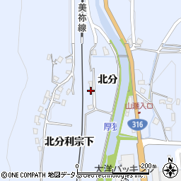 山口県美祢市大嶺町北分705周辺の地図