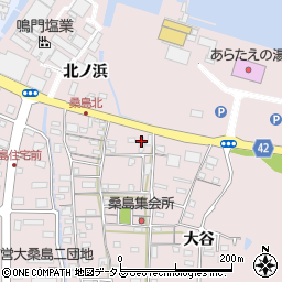 徳島県鳴門市撫養町大桑島北之組74周辺の地図
