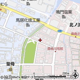 徳島新聞桑島専売所周辺の地図