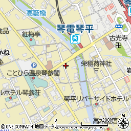 香川県仲多度郡琴平町587-2周辺の地図
