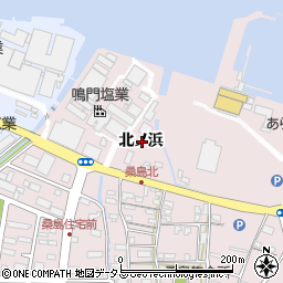 徳島県鳴門市撫養町大桑島北ノ浜周辺の地図