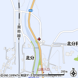 山口県美祢市大嶺町北分1254周辺の地図