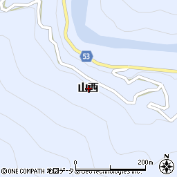 奈良県吉野郡天川村山西周辺の地図