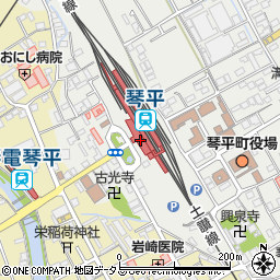 セブンイレブンＫｉｏｓｋ琴平駅店周辺の地図