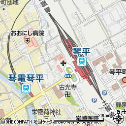 琴平町役場　琴平町出先機関琴平町観光案内所周辺の地図