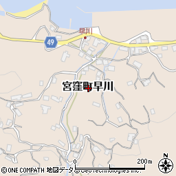 愛媛県今治市宮窪町早川周辺の地図