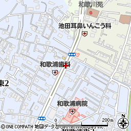 和歌浦東周辺の地図