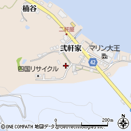 徳島県鳴門市瀬戸町明神弐軒家43-5周辺の地図