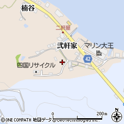 徳島県鳴門市瀬戸町明神弐軒家43-5周辺の地図