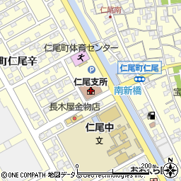 三豊市仁尾支所周辺の地図
