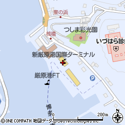 新厳原港国際旅客船ターミナル（大亜高速海運）周辺の地図
