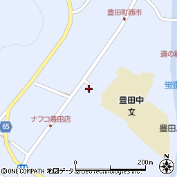 山口県下関市豊田町大字矢田428-8周辺の地図