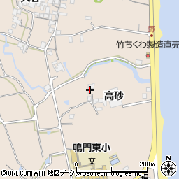 徳島県鳴門市鳴門町土佐泊浦高砂周辺の地図