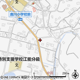 鹿川郵便局周辺の地図