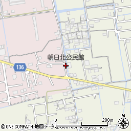 朝日北公民館周辺の地図