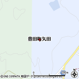 山口県下関市豊田町大字矢田周辺の地図