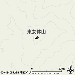 東女体山周辺の地図