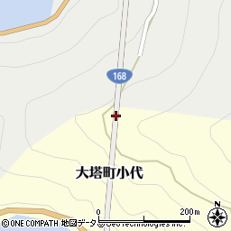 奈良県五條市大塔町小代155周辺の地図