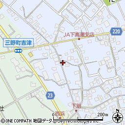 香川県三豊市三野町下高瀬367周辺の地図
