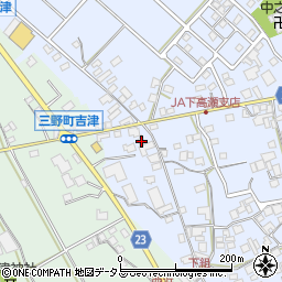 香川県三豊市三野町下高瀬386-2周辺の地図