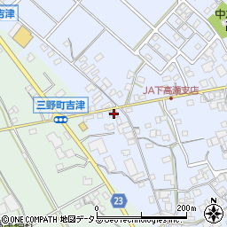 香川県三豊市三野町下高瀬384-1周辺の地図