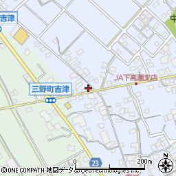 香川県三豊市三野町下高瀬384周辺の地図