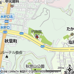 円珠院周辺の地図