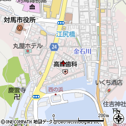 長崎県対馬市厳原町国分1321周辺の地図