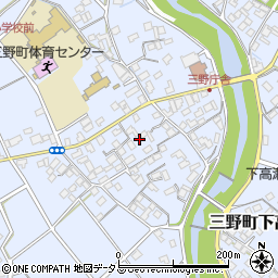 香川県三豊市三野町下高瀬521-2周辺の地図