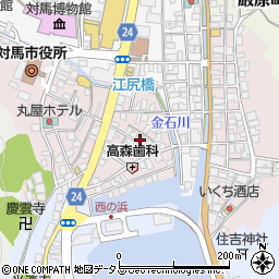 長崎県対馬市厳原町国分1316周辺の地図