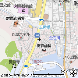 長崎県対馬市厳原町国分1358周辺の地図