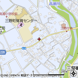 香川県三豊市三野町下高瀬775-1周辺の地図