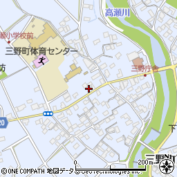 香川県三豊市三野町下高瀬775-2周辺の地図