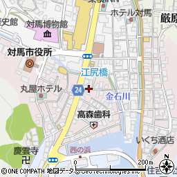 長崎県対馬市厳原町国分1350周辺の地図